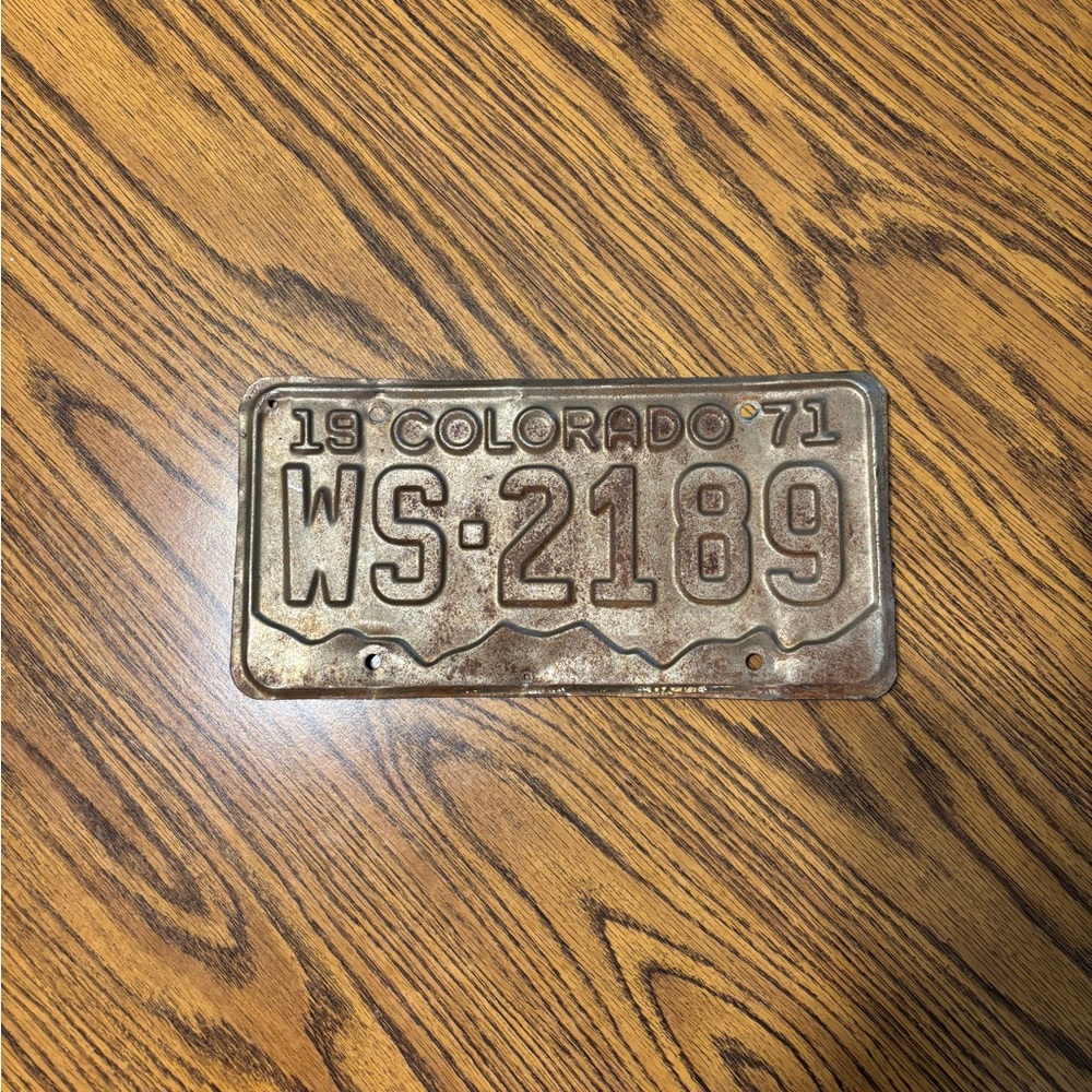 Vintage Colorado License Plate Wall Decor